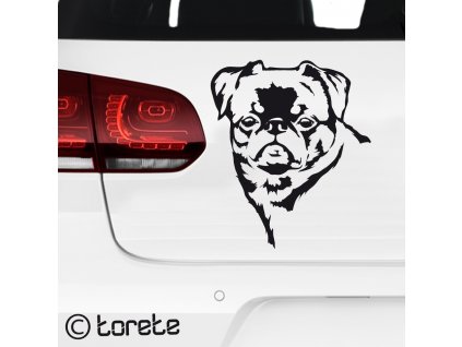 Petit Brabancon sticker - Brabantík nálepka lepka - Brabanter Griffon Aufkleber