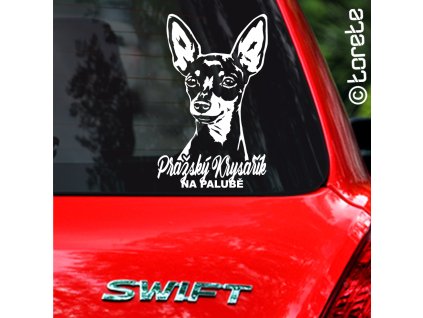 Pražský krysařík nálepka