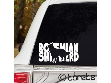 Chodský pes nálepka - Chodenländer Hund Aufkleber - Bohemian Shepherd sticker