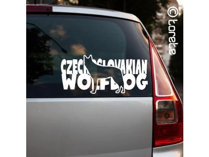 Československý vlčák nalepka-Tschechoslowakische Wolfhund Aufkleber - Czechoslovakian Wolfdog sticker
