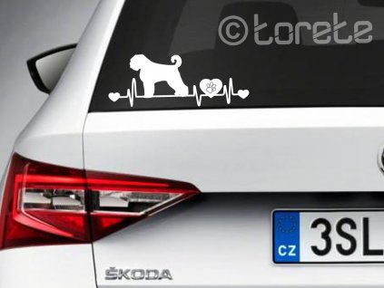 Bouvier nalepka -Flandrische Treibhund Aufkleber - Bouvier des Flandres sticker