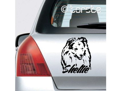 sheltie sticker aufkleber nalepka naklejka na samochód    autómatrica  autocollant de voiture