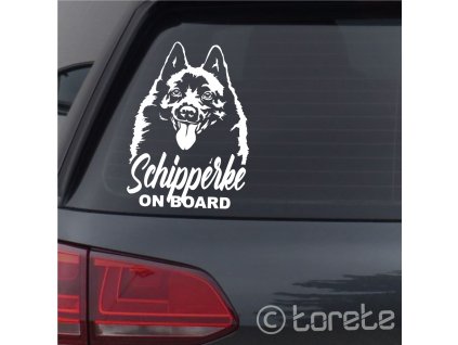 Šiperka nálepka - Schipperke sticker aufkleber  naklejka na samochód    autómatrica  autocollant de voiture