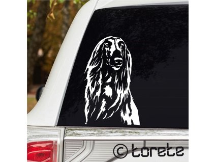 Afgánský chrt Afghan Hound Afghanischer Windhund Afganský chrt Chart afgański Afgán agár Lévrier afghan stickers nalepka aufkleber