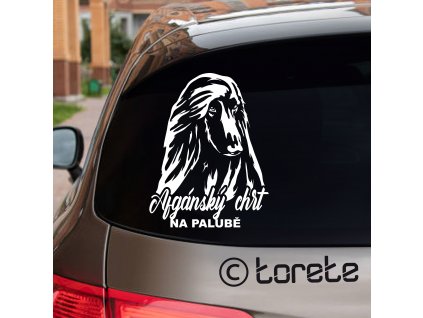 Afgánský chrt nálepka-Afghanischer Windhund Aufkleber Afghan Hound sticker