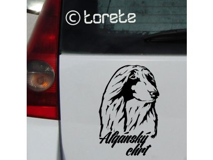 Afgánský chrt nálepka-Afghanischer Windhund Aufkleber Afghan Hound sticker