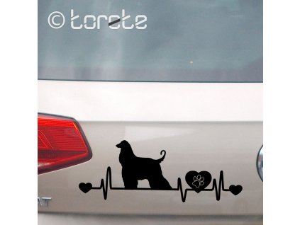 Afgánský chrt nálepka-Afghanischer Windhund Aufkleber Afghan Hound sticker