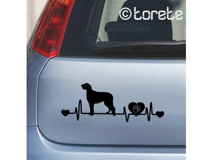 Irish Wolfhound sticker - Irský vlkodav nálepka - Irischer Wolfshund Aufkleber