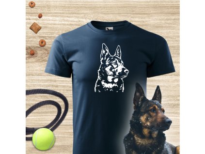triko s potiskem podle fotky se psem _ T-shirt with a dog _ Herren-T-Shirt mit Hund