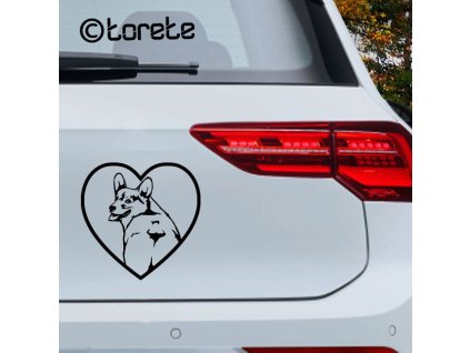 Welsh Corgi Pembroke nálepka-Welsh Corgi Pembroke Aufkleber sticker