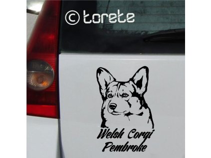 Welsh Corgi Pembroke nálepka-Welsh Corgi Pembroke Aufkleber sticker