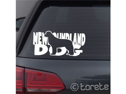 Novofundlandský pes nálepka- Newfoundland Dog sticker - Neufundländer aufkleber