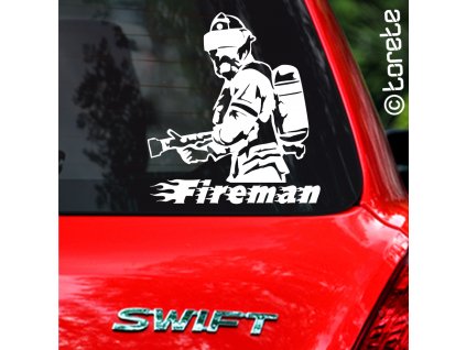 Feuerwehrmann aufkleber - Hasič nálepka - fireman sticker