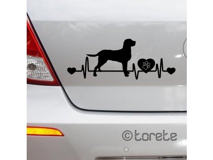 Štýrský brakýř nálepka - Styrian Coarse-haired Hound sticker - Steirische Rauhhaarbracke aufkleber - Štajerský durič lepka