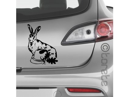 Hare sticker zajic myslivost nalepka Hasen aufkleber