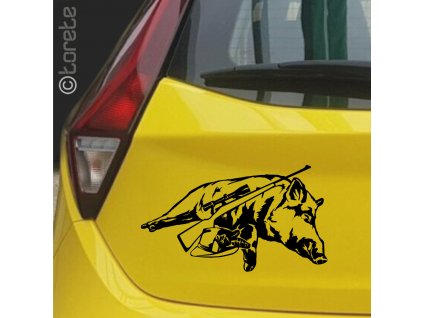 Wild Boar sticker - Wildschwein aufkleber - prase divoke lovec myslivost kanec divocak nalepka