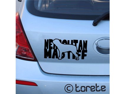 Neapolský mastin nálepka - Neapolitanischer Mastiff aufkleber - Neapolitan Mastiff sticker