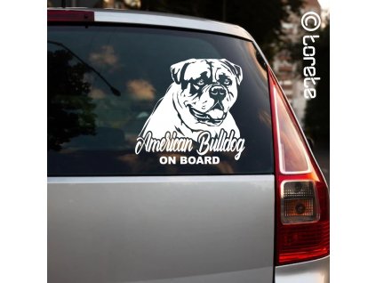 americky buldok nalepka american bulldog sticker