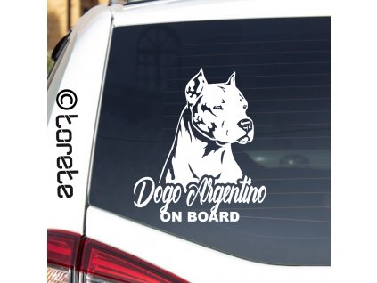 argentinska doga nalepka dogo argentino stickers