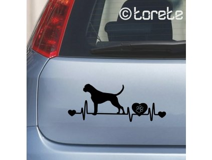 German Boxer sticker - Německý boxer - Deutscher Boxer Aufkleber