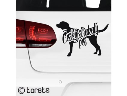 Bohemian Spotted Dog sticker - Český strakatý pes nálepka-Tschechischer gefleckter Hund Aufkleber -