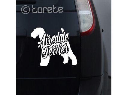 Airedale Terrier sticker  aufkleber - erdelterier nalepka
