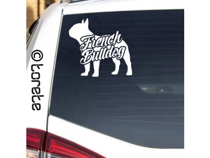 Französische Bulldogge aufkleber - French Bulldog sticker - Francouzský buldoček nalepka