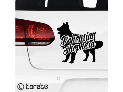 Bohemian shepherd sticker -  Chodenländer dog  - chodsky pes nalepka - Chodenländer Hund aufkleber