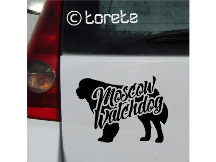 Moskevský strážní pes nálepka - Moscow Watchdog sticker - Moskauer Wachhund aufkleber -