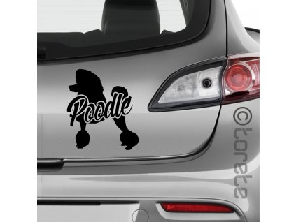 poodle sticker - pudl nalepka - pudel aufkleber