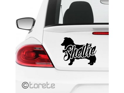 šeltie nalepka sheltie  sticker aufkleber šeltia