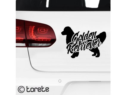 Zlatý retrívr nalepka Golden Retriever sticker aufkleber