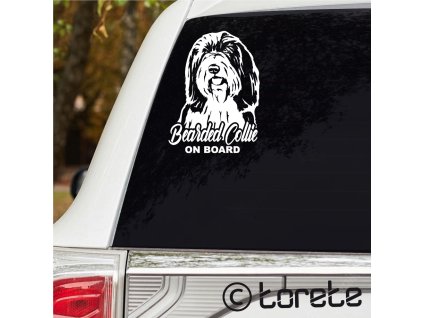Bearded Collie sticker aufkleber nalepka