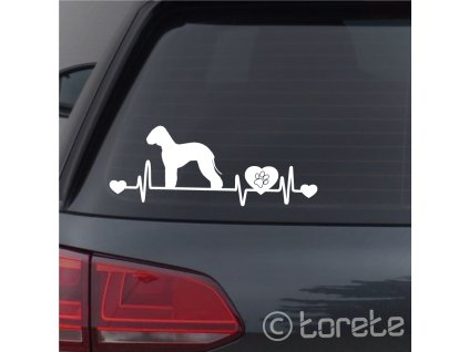 Bedlington teriér terrier sticker aufkleber nalepka