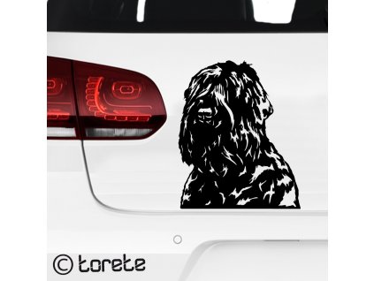 Ruský čierny teriér lepka -Black Russian Terrier sticker - Russischer Schwarzer Terrier aufkleber - Ruský černý teriér nálepka