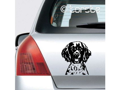 Veľký münsterlandský stavač lepka Großer Münsterländer aufkleber - Large Münsterländer sticker velky munsterlandsky ohar nalepka