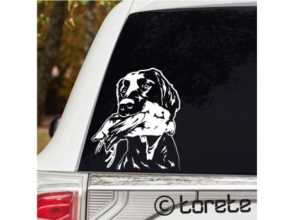 velky munsterlandsky ohar lov nalepka Large Münsterländer sticker Großer Münsterländer aufkleber