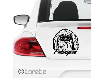 Pekingsky palacovy psik nalepka Pekingese aufkleber sticker
