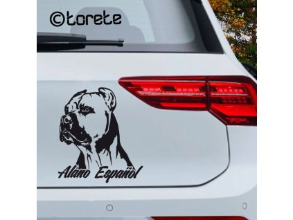 spanelsky alano Alano español nalepka sticker aufkleber   naklejka na samochód    autómatrica  autocollant de voiture
