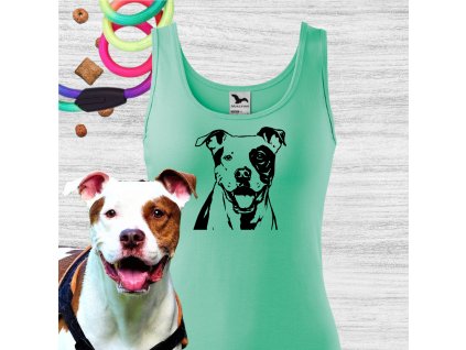tílko s potiskem podle fotky se psem _ Top women’s with a dog _ Damen-T-Shirt Damen Tanktop mit Druck