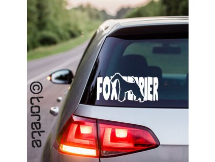 Foxteriér nálepka - Fox Terrier Aufkleber sticker