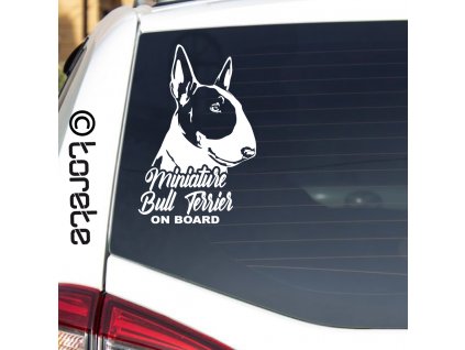 Bullteriér Miniaturní nálepka - Miniature Bull Terrier sticker