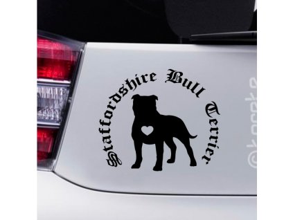 Stafordšírský bulteriér nálepka-Staffordshire Bullterrier bull terrier sticker Aufkleber