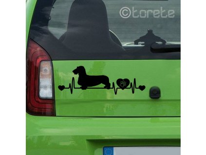 Jazvečík lepka - Dackel aufkleber - Jezevčík nálepka - Dachshund  sticker -