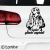 Cocker spaniel angielski naklejka na samochód