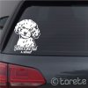 Bichon à poil frisé autocollant de voiture