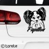 Papillon nálepka sticker -Kontinentaler Zwergspaniel Aufkleber