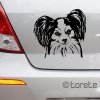 Papillon nálepka sticker -Kontinentaler Zwergspaniel Aufkleber