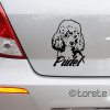 Pudel Aufkleber Naklejka pudel