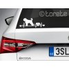 Bouvier nalepka -Flandrische Treibhund Aufkleber - Bouvier des Flandres sticker